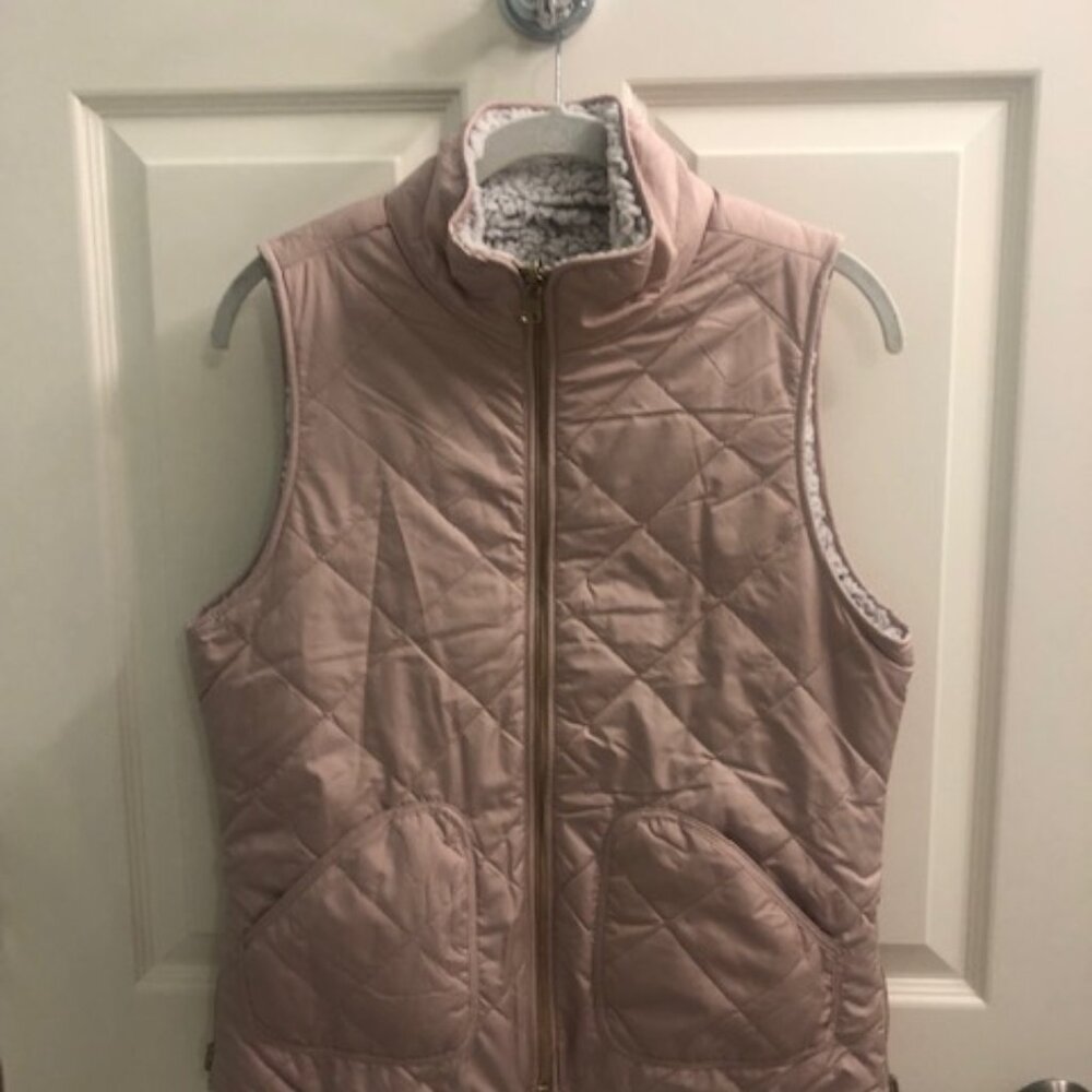 Women's reversible shearling vest, size small by Thread and Supply